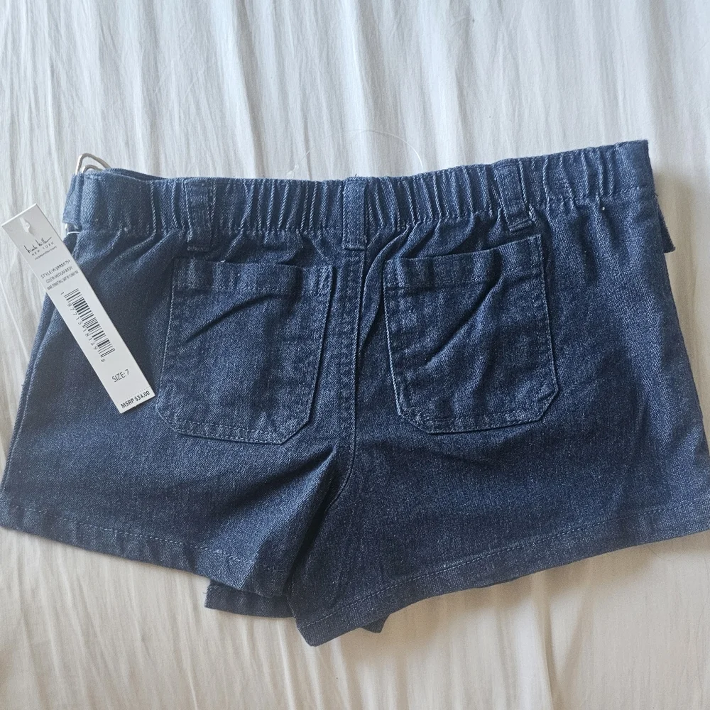 Nicole Miller Denim Skort Girl's with Belt Sz 7, 8, 10, 12